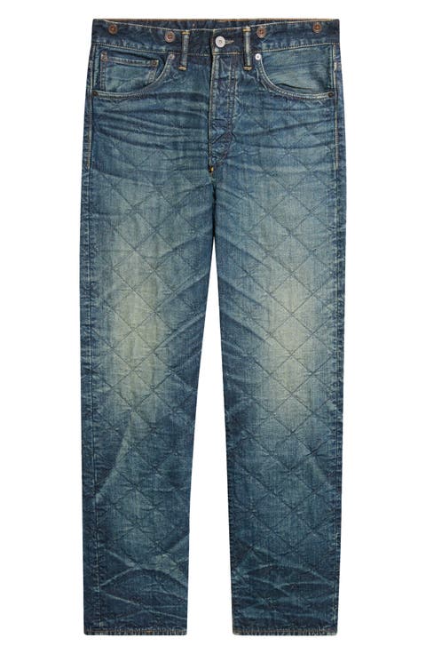 Topstitched Slim Fit Jeans