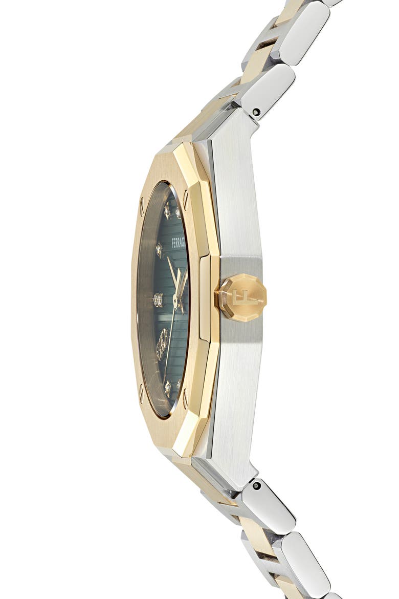 Edge Diamond Two-Tone Bracelet Watch, 40mm, Alternate, color, TWO TONE