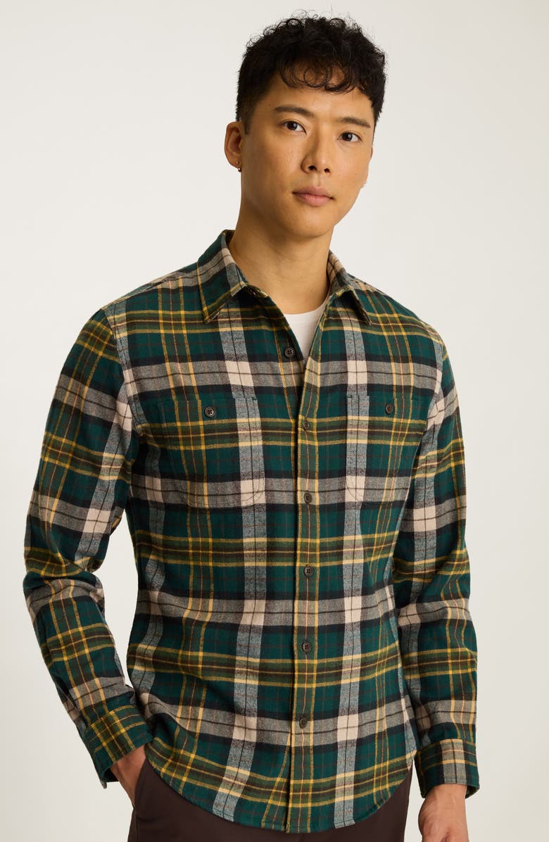 Bonobos Slim Fit Plaid Stretch Flannel Button-Up Shirt, Alternate, color, Blakely Plaid
