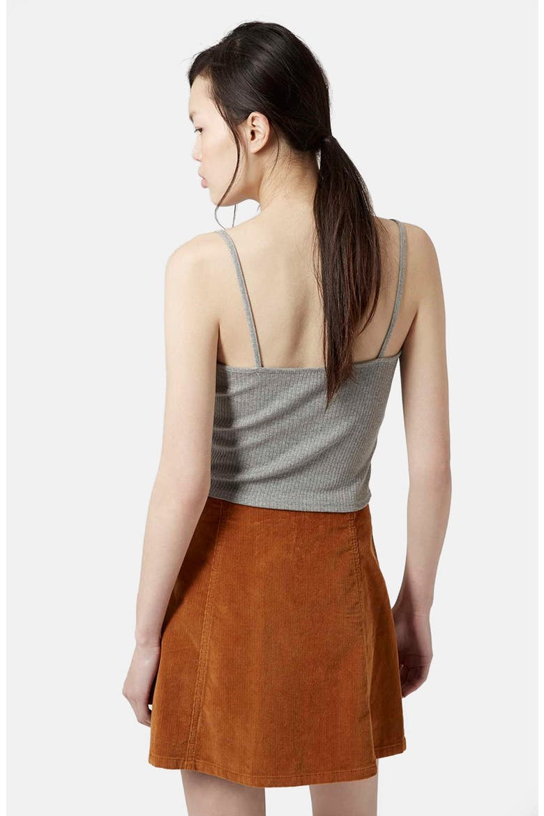Ribbed Crop Camisole, Alternate, color, LIGHT GREY