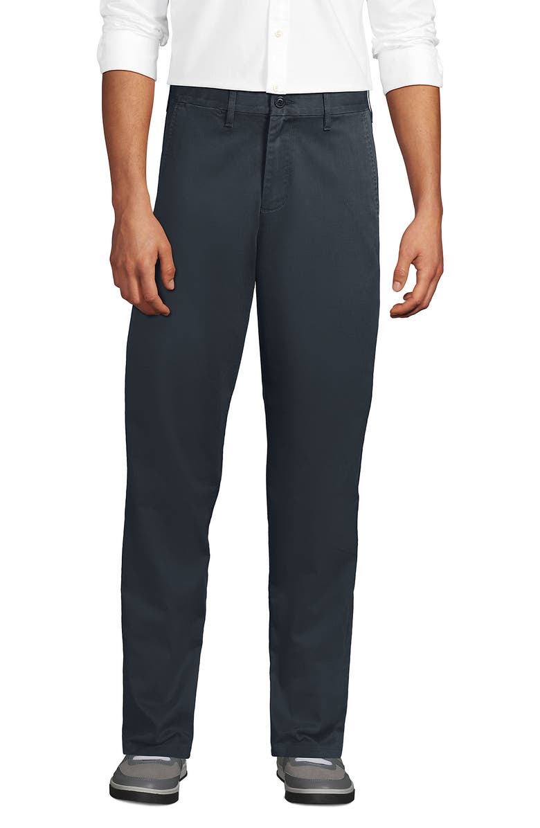 Lands' End Travel Kit Comfort Waist Classic Fit Chino Pant, Main, color, Steel Gray