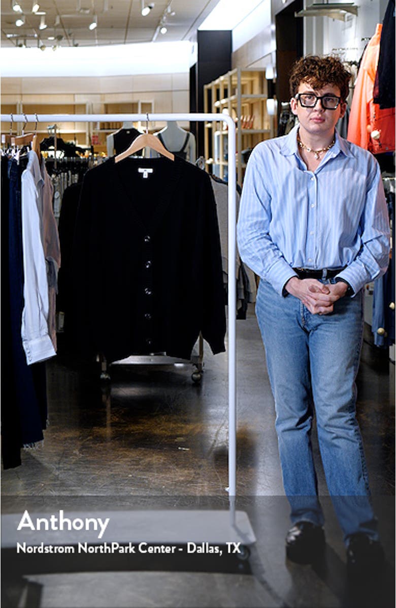 Oversize Front Pocket Cotton Blend Cardigan, sales video thumbnail