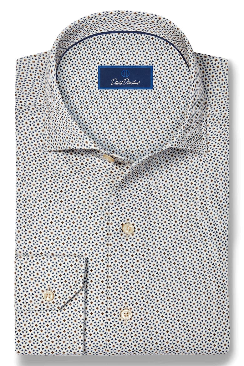 Geometric Corduroy Sport Shirt, Alternate, color, DUNE/ NAVY