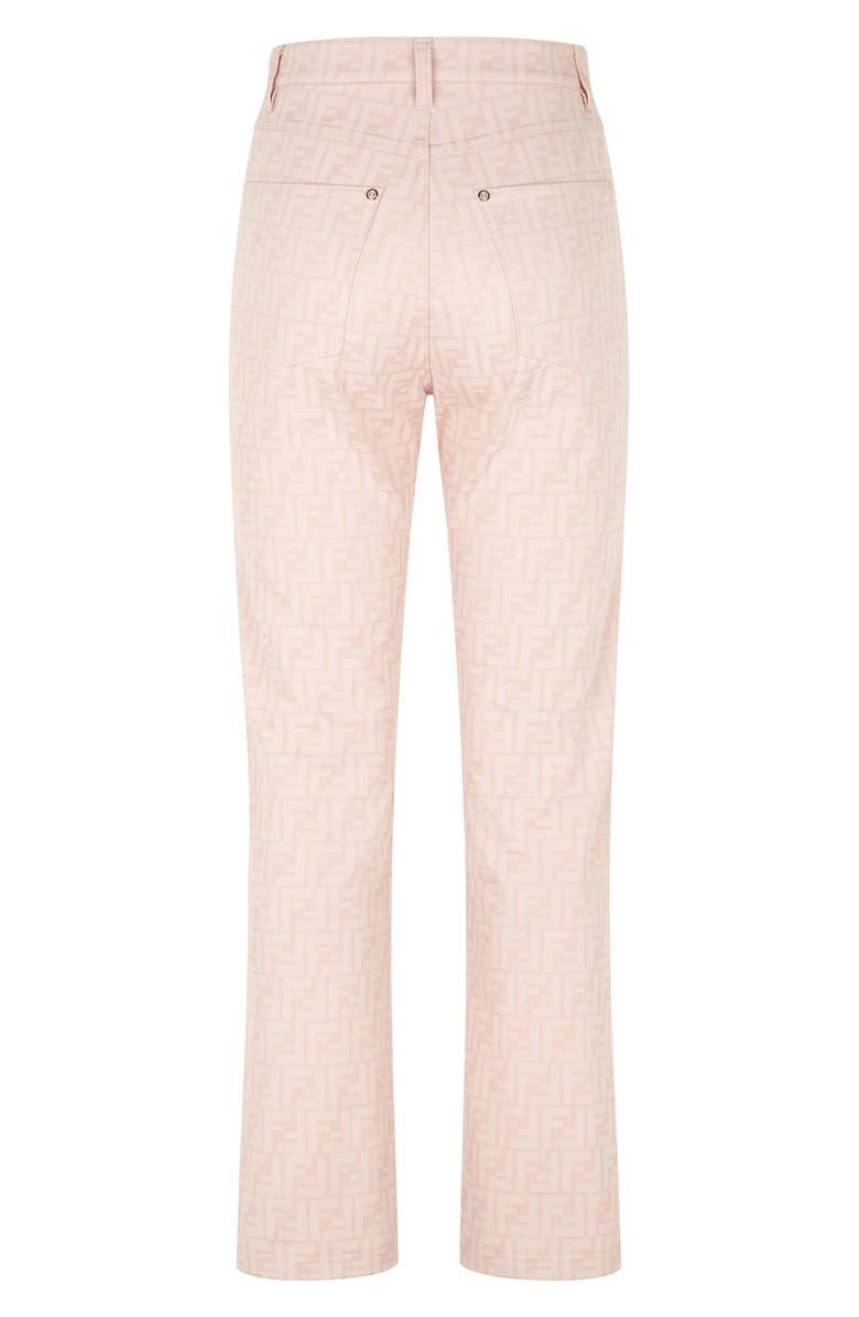 Fendi FF Logo Straight Leg Jeans, Alternate, color, 