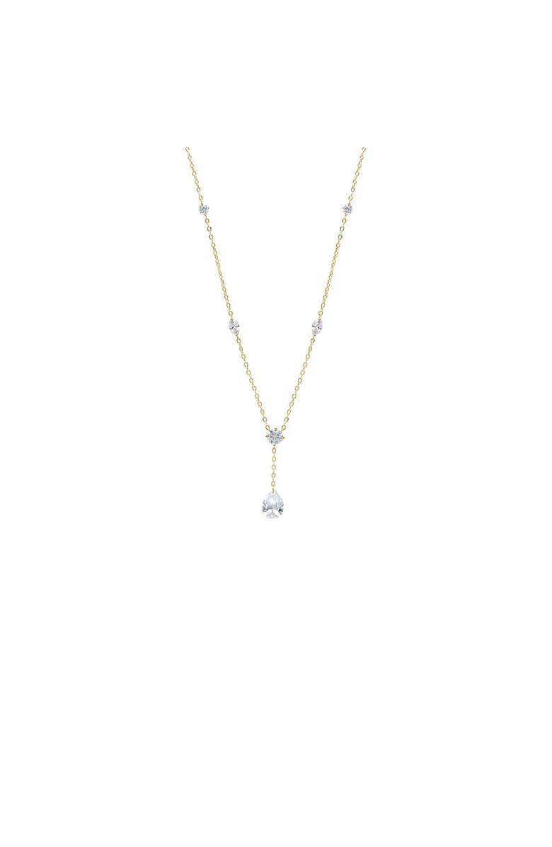 BY ADINA EDEN CZ Multi Stone Station Drop Lariat, Main, color, Gold