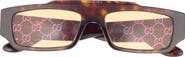 Gucci 55mm Rectangular Sunglasses
