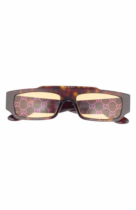 Gucci 55mm Rectangular Sunglasses
