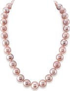 The Pearl Source 11.5-12.5mm Pink Freshwater Pearl Necklace - Premier AAAA Quality