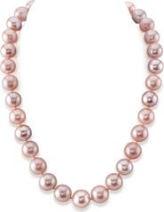 The Pearl Source 11.5-12.5mm Pink Freshwater Pearl Necklace - Premier AAAA Quality