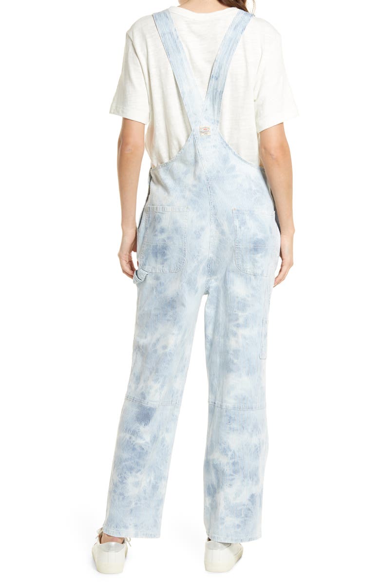 Faherty Mechanic Stripe Denim Overalls, Alternate, color, 