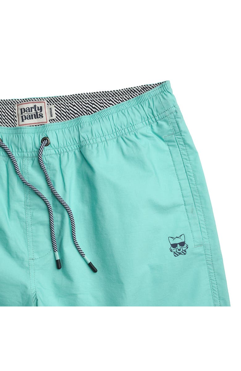 Party Pants Solid Vintage Volley Swim Shorts, Alternate, color, Mint Green