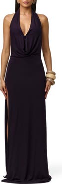 Naked Wardrobe Smooth Halter Maxi Dress