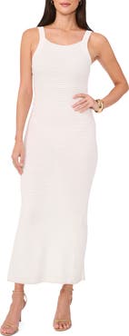 Vince Camuto Pointelle Sleeveless Maxi Sweater Dress