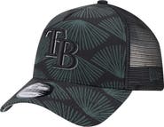 New Era Men's New Era  Black Tampa Bay Rays 9FORTY A-Frame Trucker Adjustable Hat