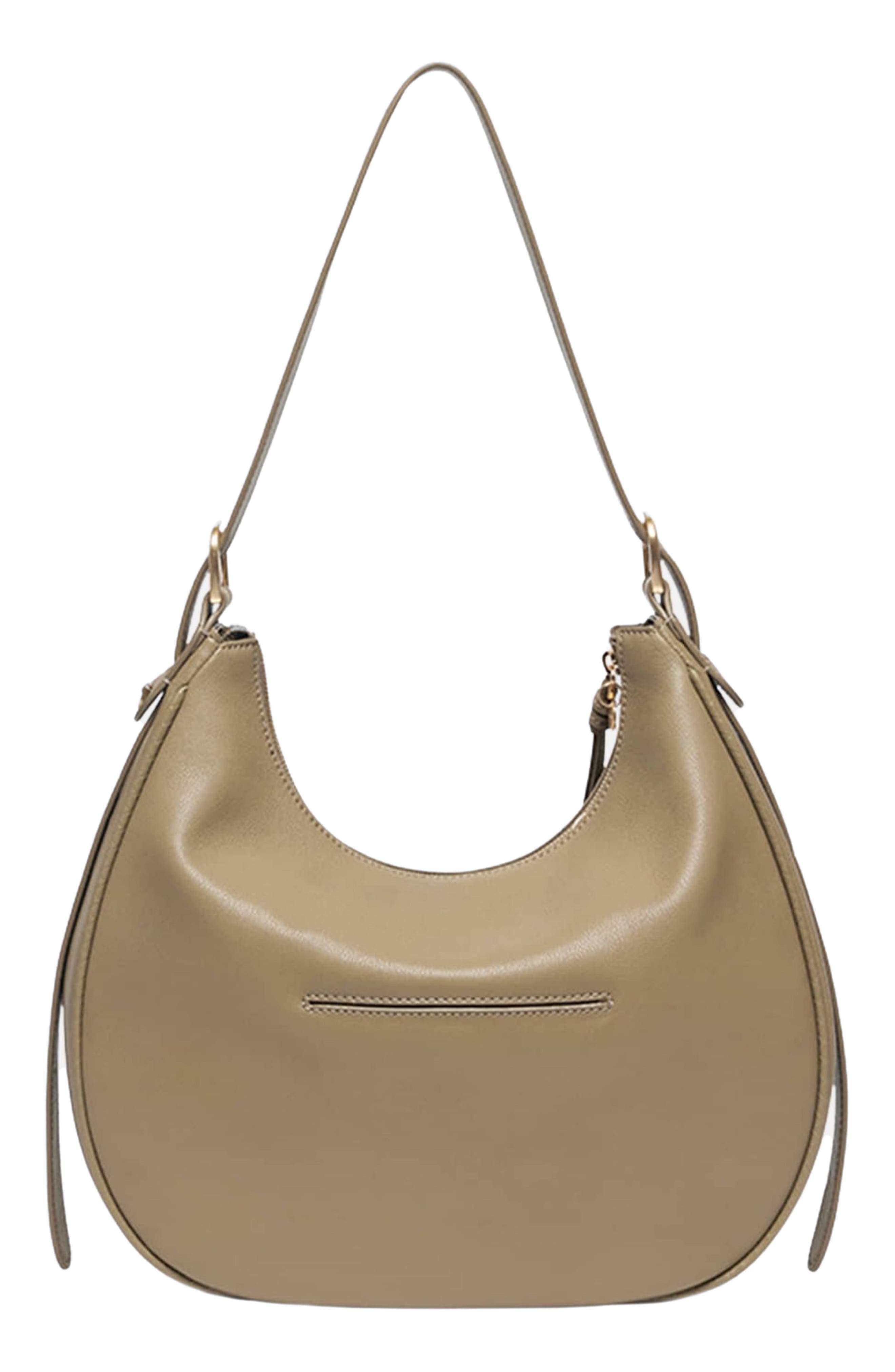 Oryany Lauren Leather Shoulder Bag, Alternate, color, Light Khaki