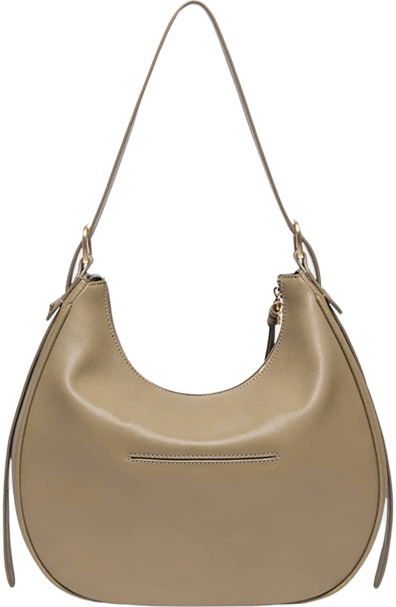 Oryany Lauren Leather Shoulder Bag, Alternate, color, Light Khaki