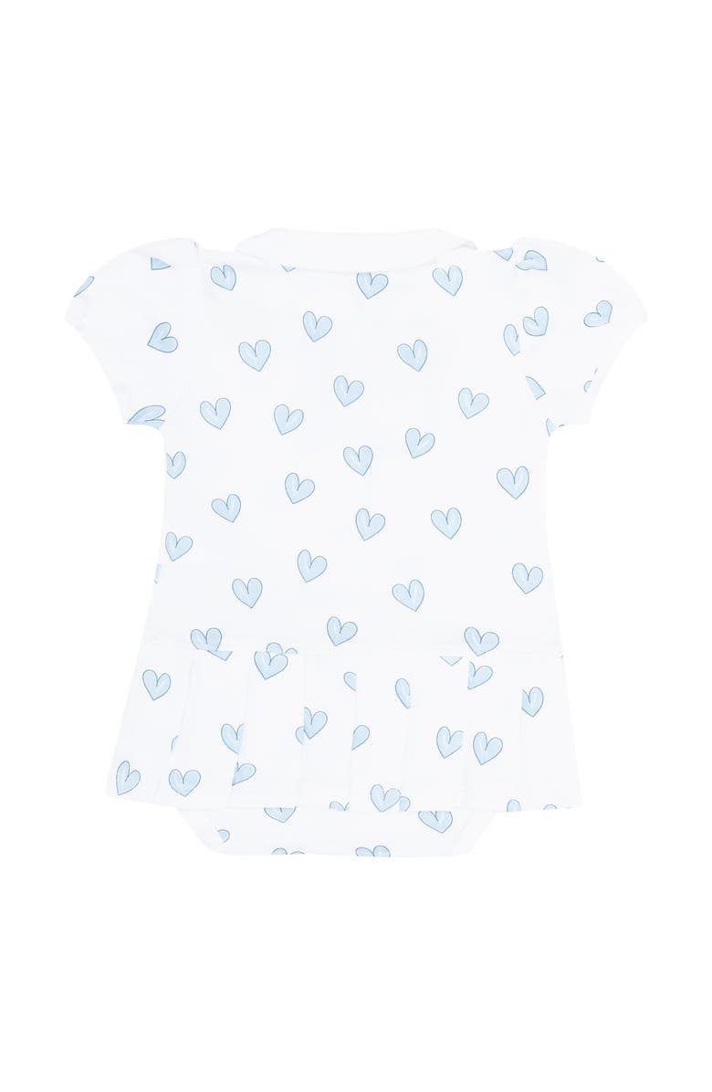 Nellapima Blue Heart Print bodysuit Dress - Baby, Alternate, color, Blue
