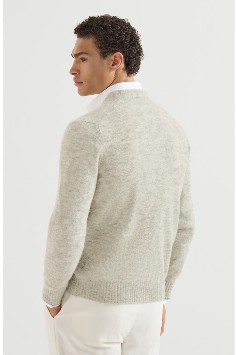 Alpaca, cashmere and wool cardigan, Alternate, color, Medium Grey