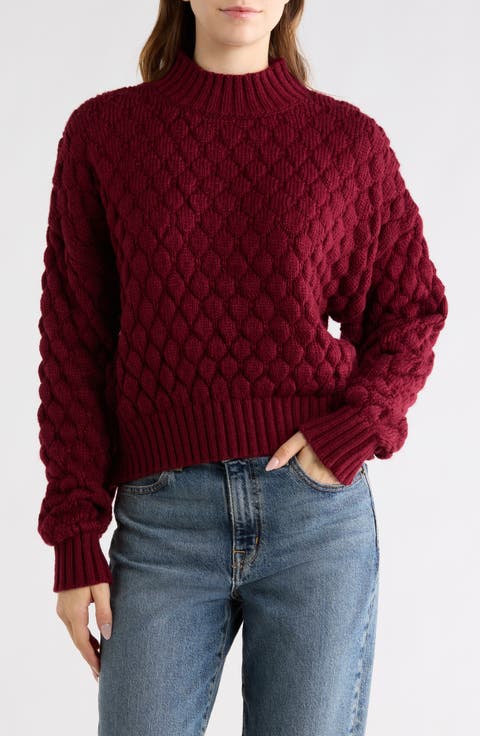 Bubble Knit Crop Sweater