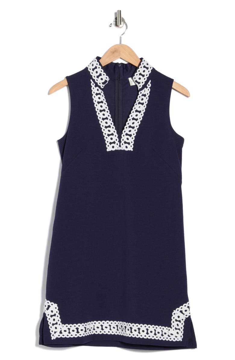 Eliza J Sleeveless Shift Dress, Alternate, color, Navy