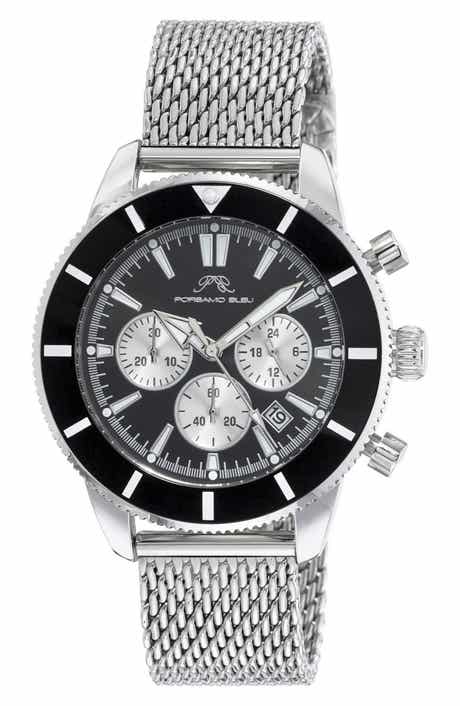 PORSAMO BLEU Brandon Mesh Strap Chronograph, 44mm