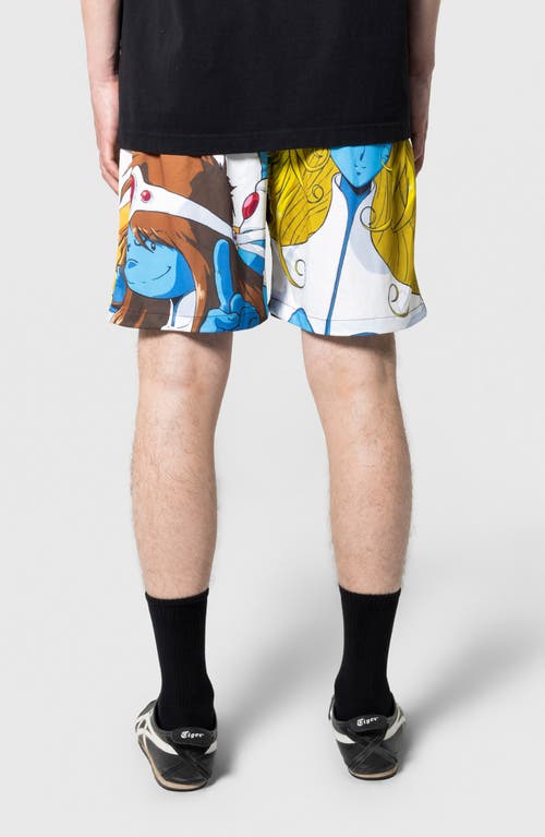 Pleasures X Daft Punk Interstella Satin Shorts In Multi