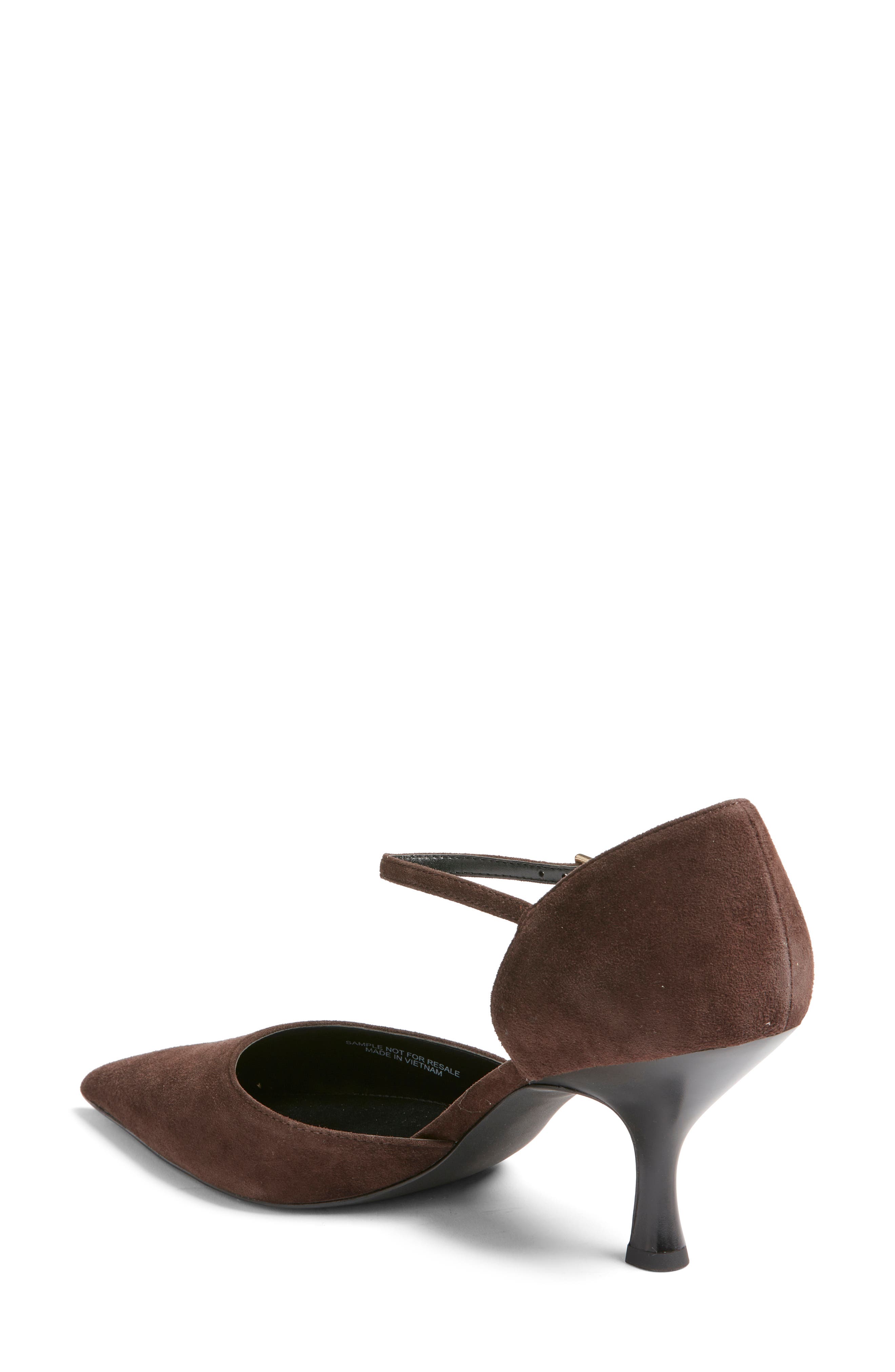 Liv Pointed Toe d'Orsay Pump, Alternate, color, BROWN CAFFE