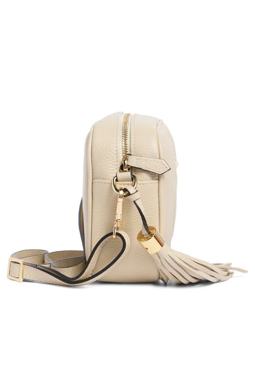 Valentino By Mario Valentino Mia Dollaro Vlogo Leather Crossbody Bag In White