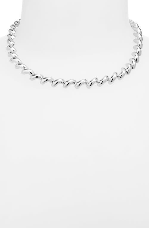 Lie Studio Lié Studio Sculptural Twist Necklace In Silver