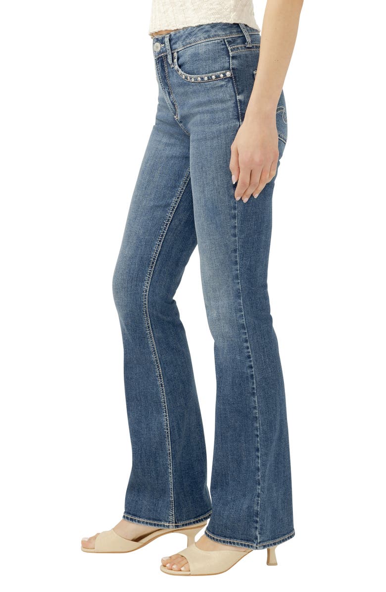 Silver Jeans Co. Avery Embellished Curvy Bootcut Jeans, Alternate, color, 