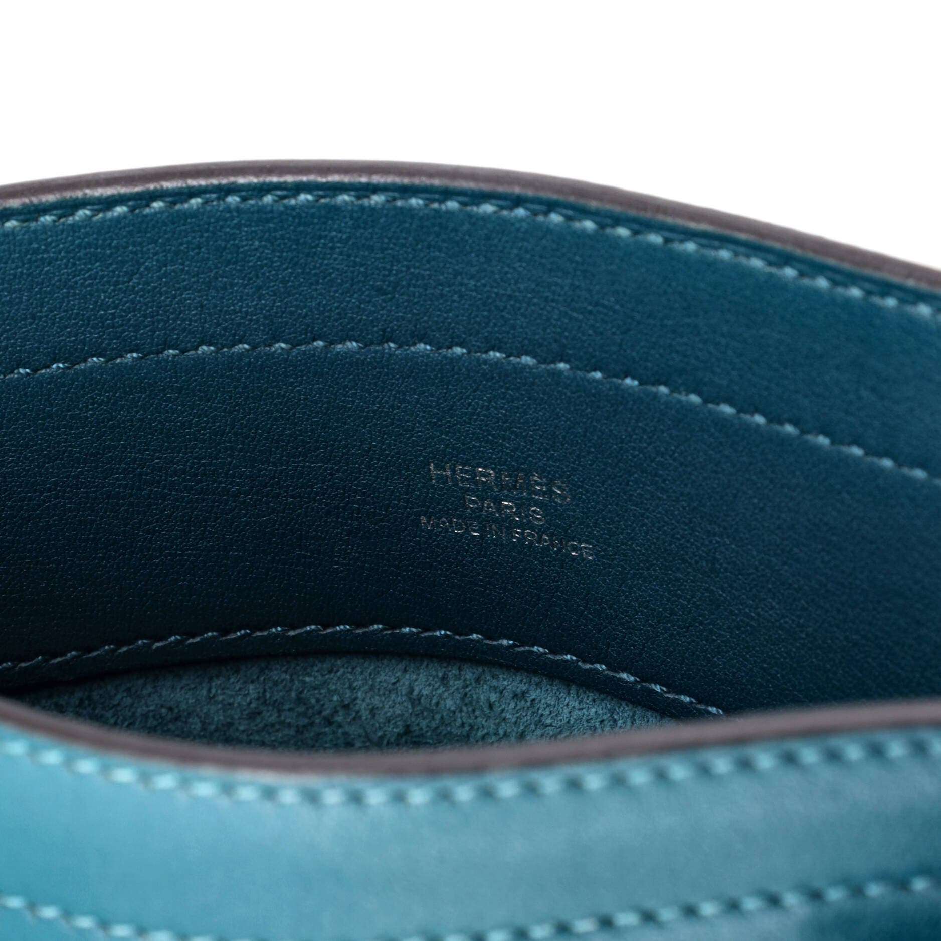 Pre-Owned Hermes Aline Bag Milo Lambskin and Swift Mini, Alternate, color, Vert Bosphore