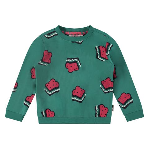 Allover Sandwich Print Sweatshirt