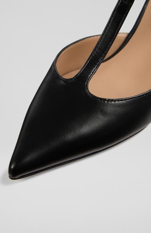 Lk Bennett Mikayla T-strap Pointed Toe Pump In Black
