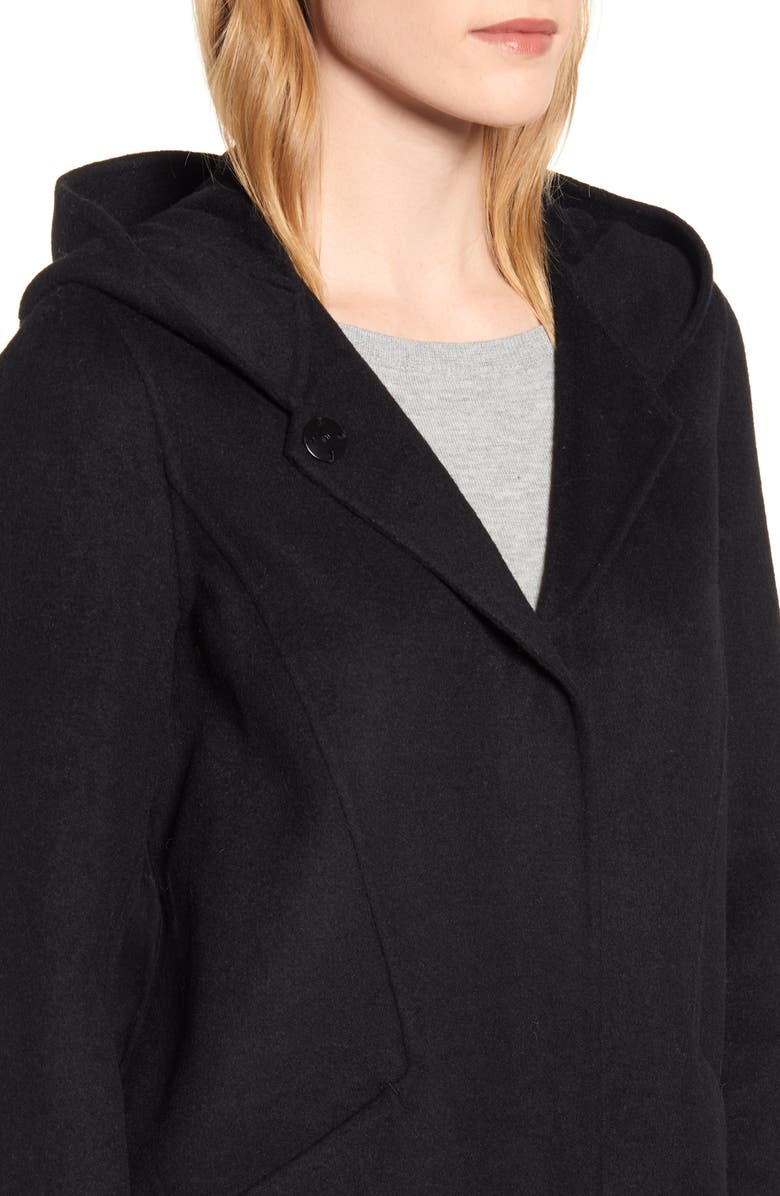 Kenneth Cole New York Wool Blend Hooded Duffle Coat, Alternate, color,