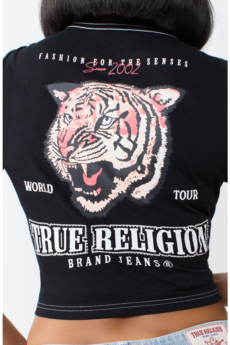 Crystal Tiger Relaxed Shrunken Graphic Tee, Alternate, color, JET BLACK