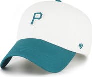 '47 Men's '47 White/Teal Pittsburgh Pirates Contemporary Tonal Clean Up Adjustable Hat