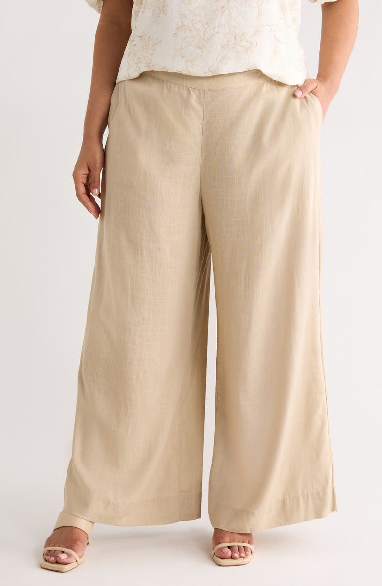 Vince Camuto Wide Leg Pants, Main, color, Camel