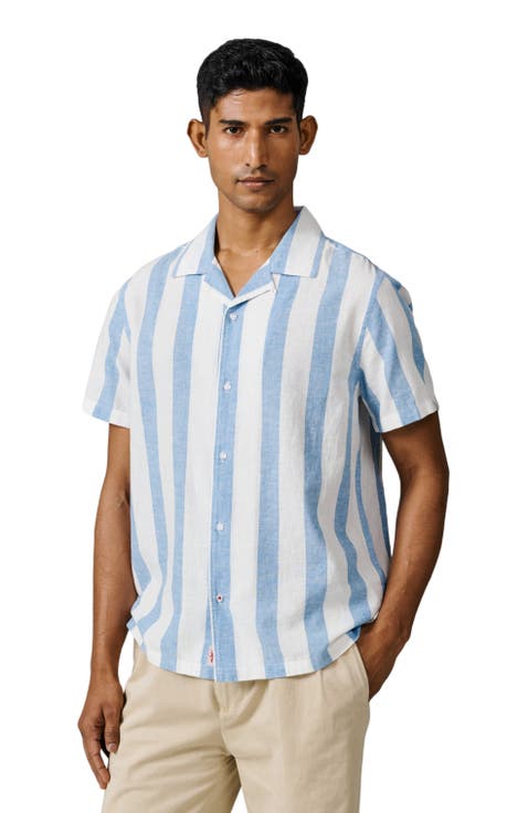 Abbey Cuban Collar Short Sleeved Shirt