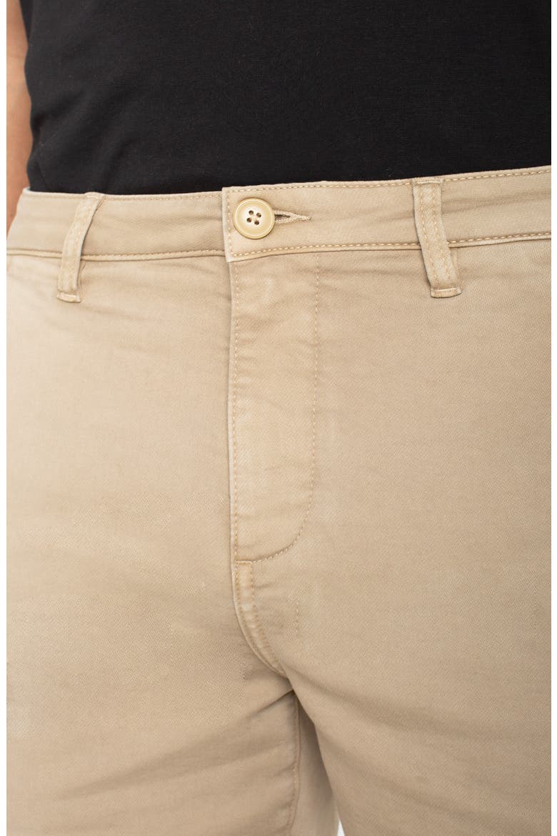8-Inch Flat Front Knit Twill Shorts, Alternate, color, KHAKI