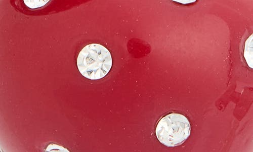 Eye Candy Los Angeles Emma Cz Cherry Drop Earrings In Red/gold