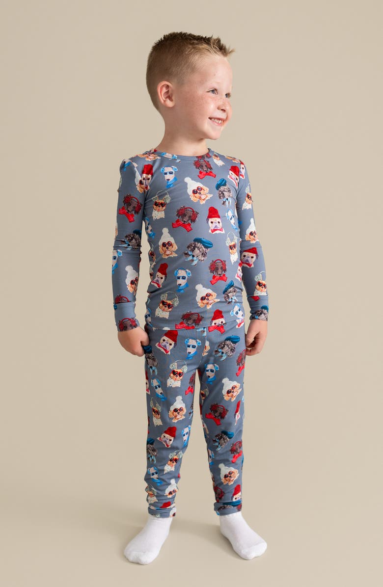 Posh Peanut Kids' Quinlyn Print Classic Fitted Two-Piece Pajamas, Alternate, color, Quinlyn