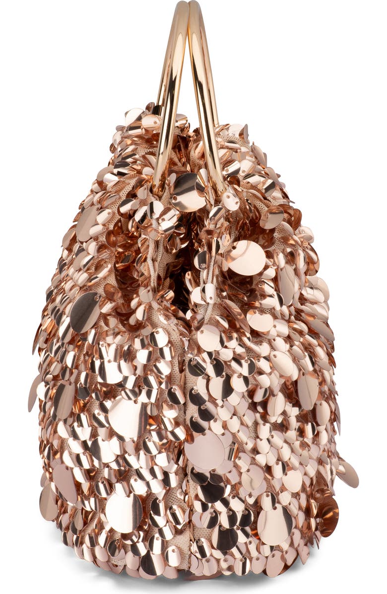 Olga Berg Vera Sequin Top Handle Bag, Alternate, color, Blush