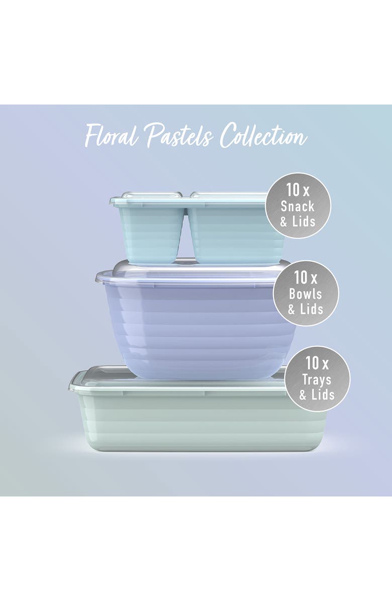 BENTGO Prep 60-Piece Meal Prep Kit, Alternate, color, Floral Pastels