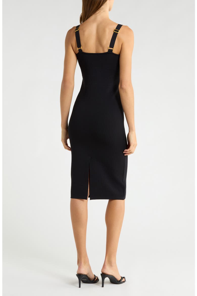 Jimena Cup Knit Dress, Alternate, color, BLACK