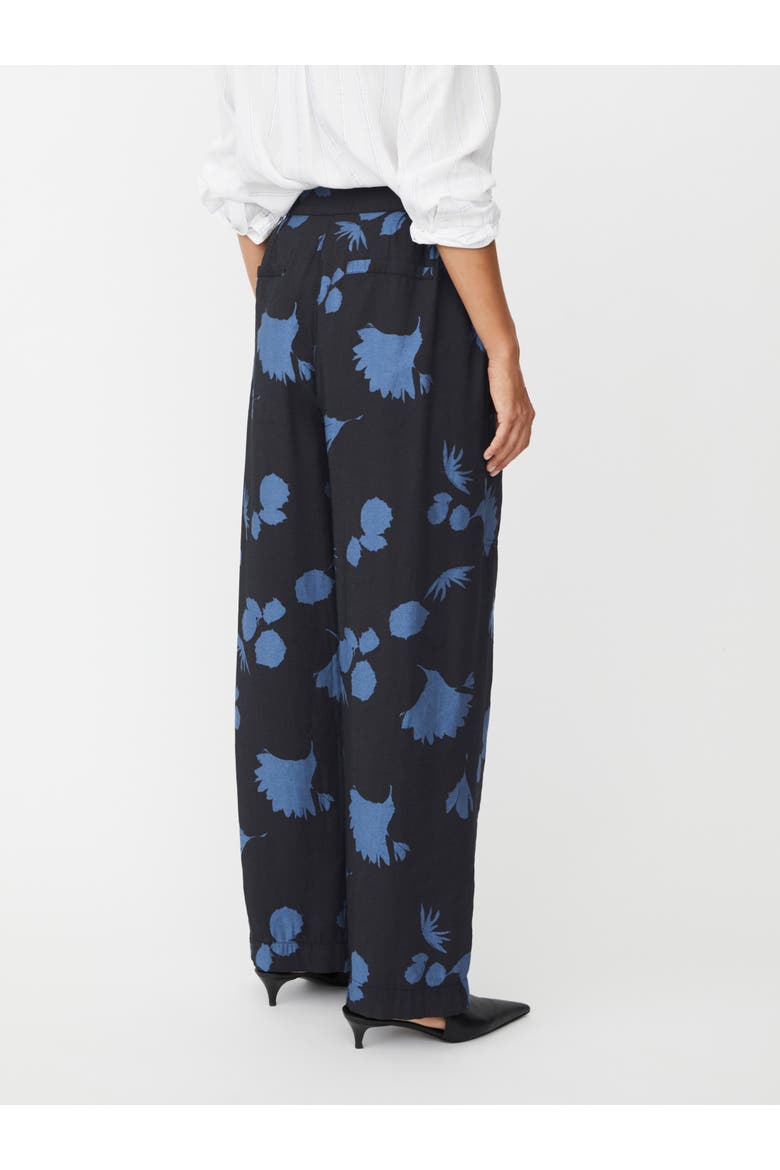 Parwanas Wide Fit Printed Pants, Alternate, color, Gray Blue