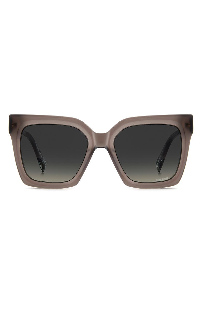 Missoni 54mm Gradient Square Sunglasses, Main, color, Mud/ Greybrown Ds