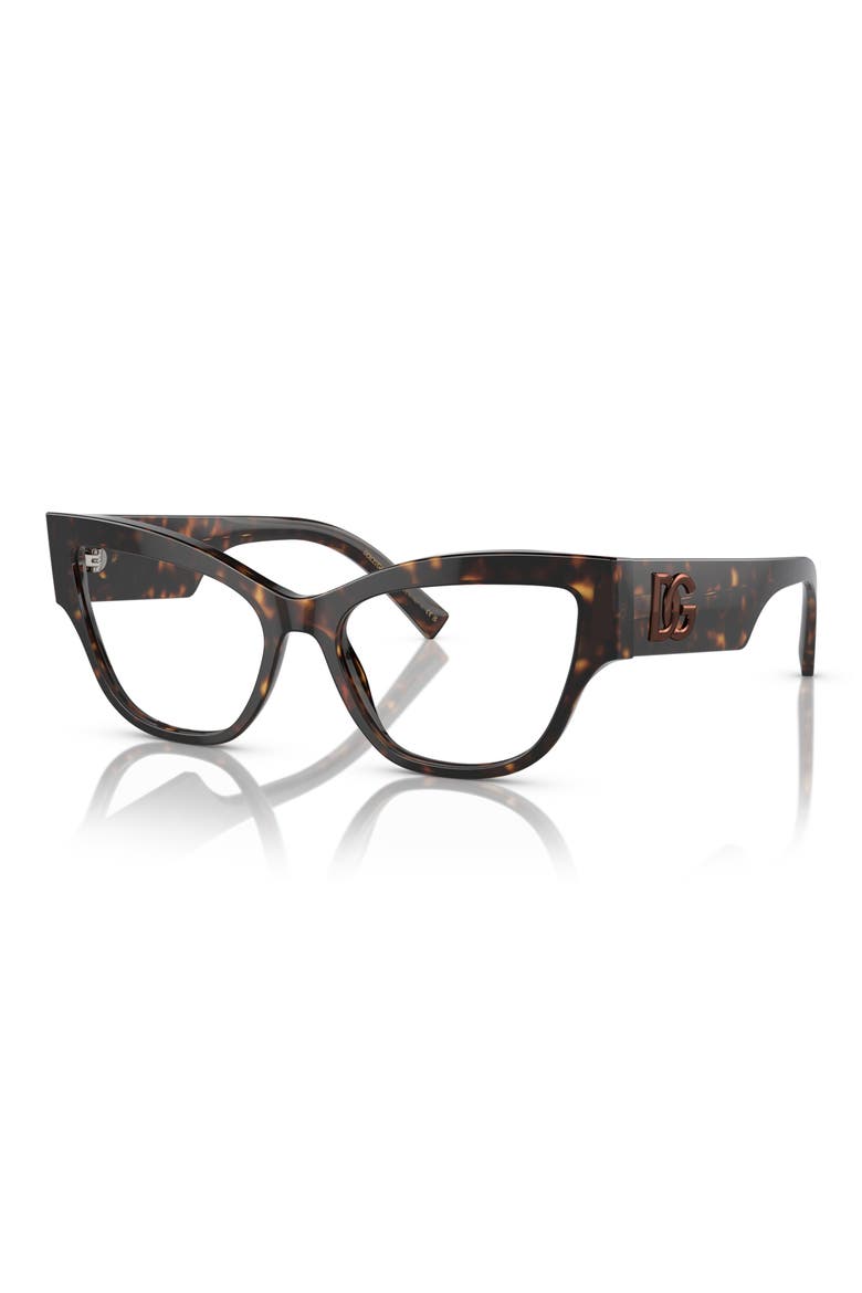 55mm Cat Eye Optical Glasses, Alternate, color, HAVANA