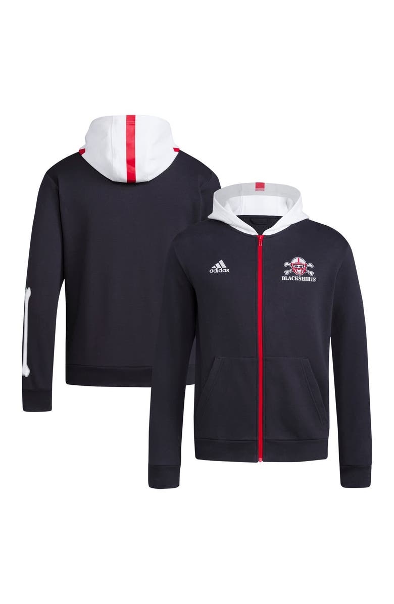 adidas Men's adidas Black Nebraska Huskers Blackshirts Full-Zip Hoodie, Main, color, Black