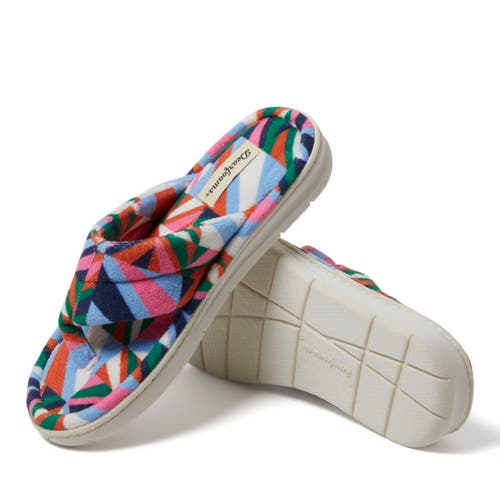 Shop Dearfoams Wrenley Terry Thong Flip Flop Slipper In Multi