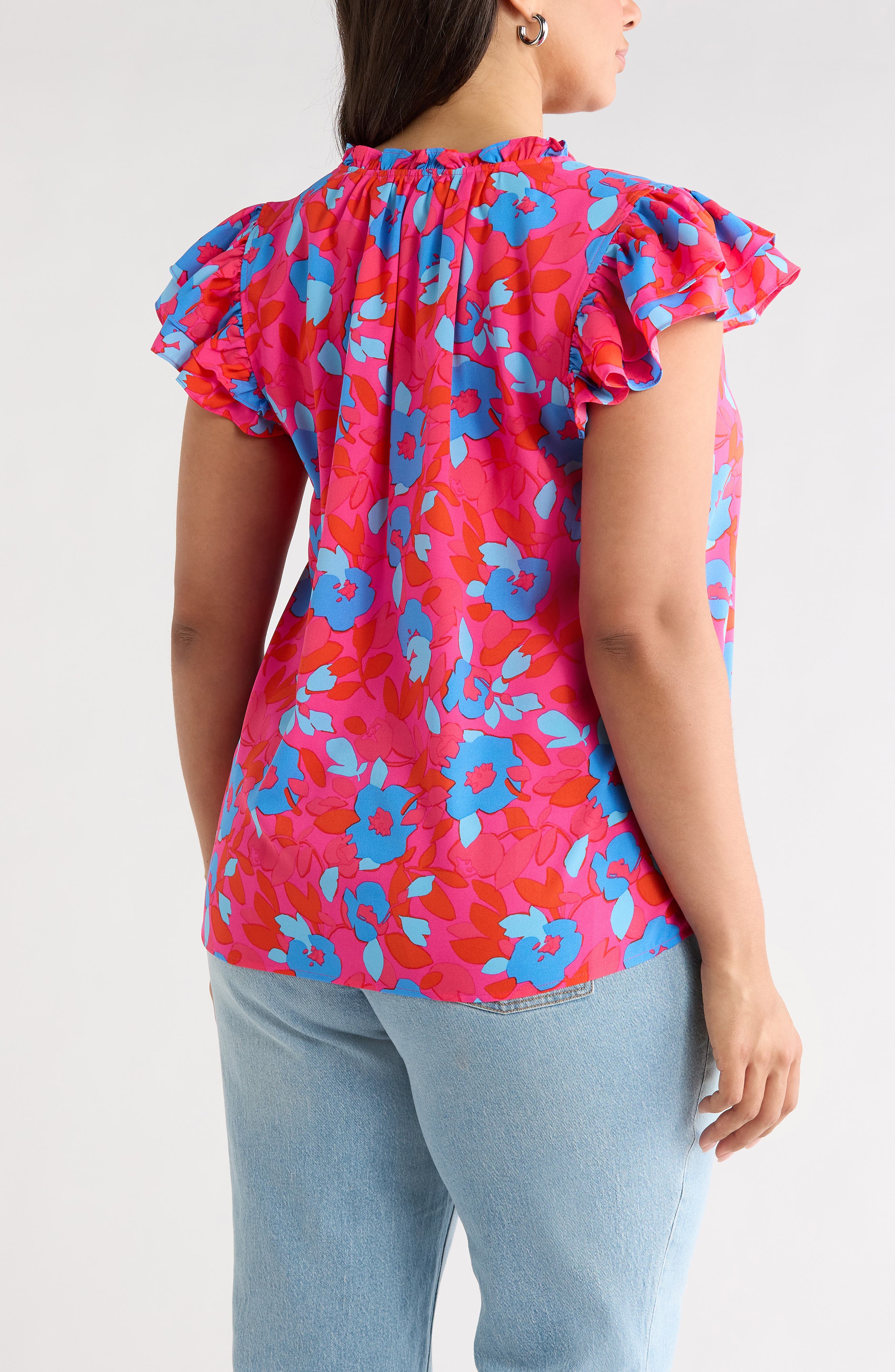 Lusma Floral Bellissima Ruffle Top - image 2
